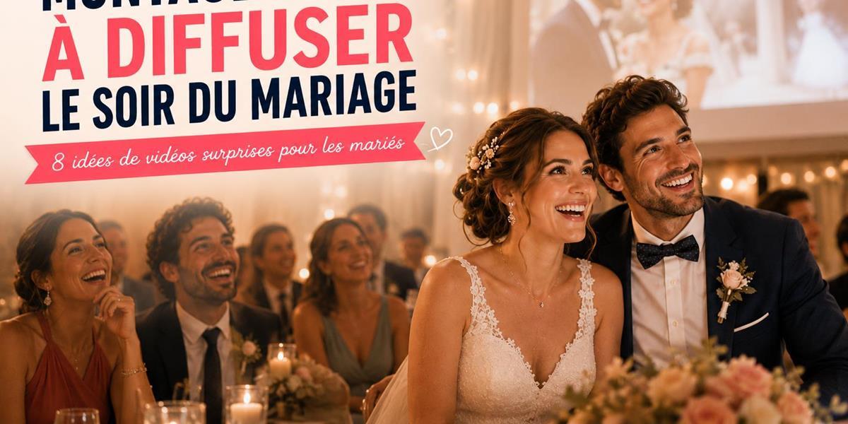Montage vidéo à diffuser le soir du mariage : 8 idées de vidéos surprises pour les mariés