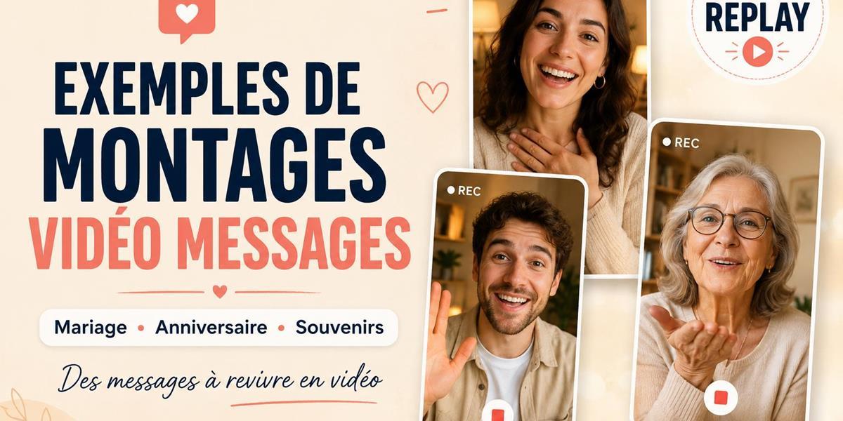 Exemples de montages vidéo messages pour mariage et anniversaire