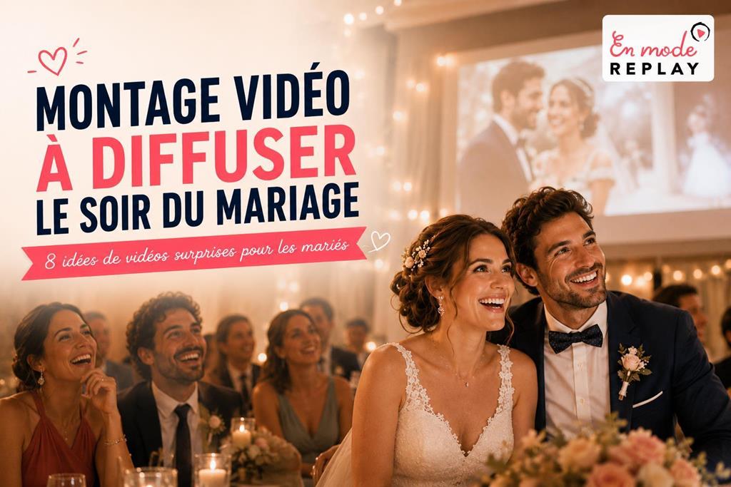 Montage vidéo à diffuser le soir du mariage : 8 idées de vidéos surprises pour les mariés