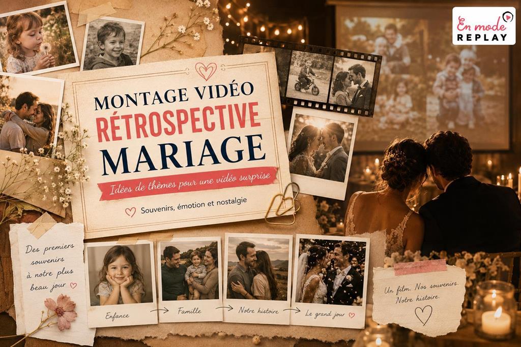 Montage vidéo rétrospective mariage : idées de thèmes pour un diaporama surprise