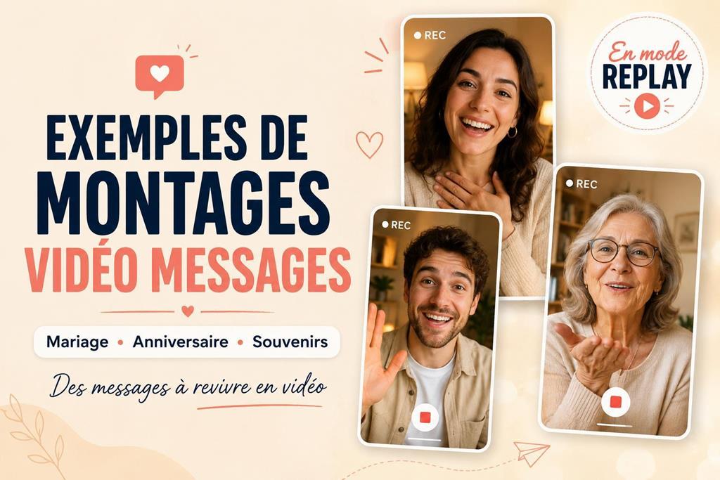 Exemples de montages vidéo messages pour mariage et anniversaire